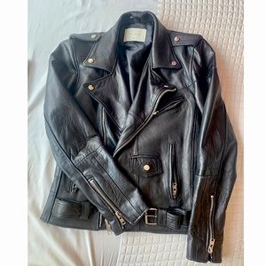 Cropped Leather Jacket